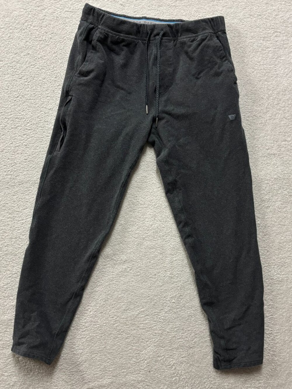 Mack Weldon Pants Mens Medium For Daily Wear Grey Joggers Drawstring Tapered